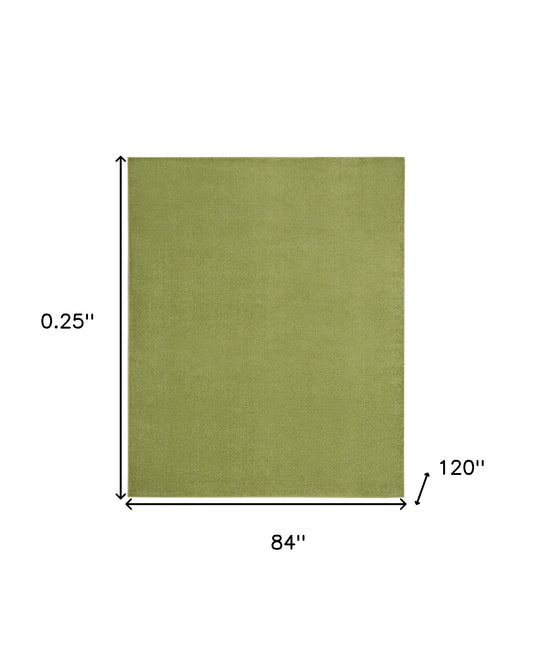 7' X 10' Green Non Skid Indoor Outdoor Area Rug