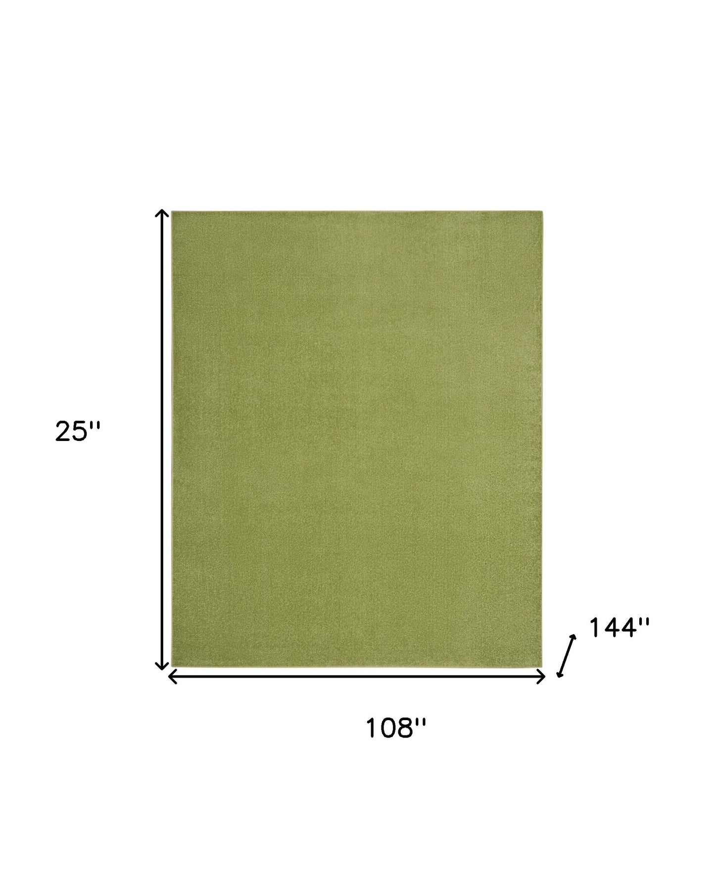 9' X 12' Green Non Skid Indoor Outdoor Area Rug