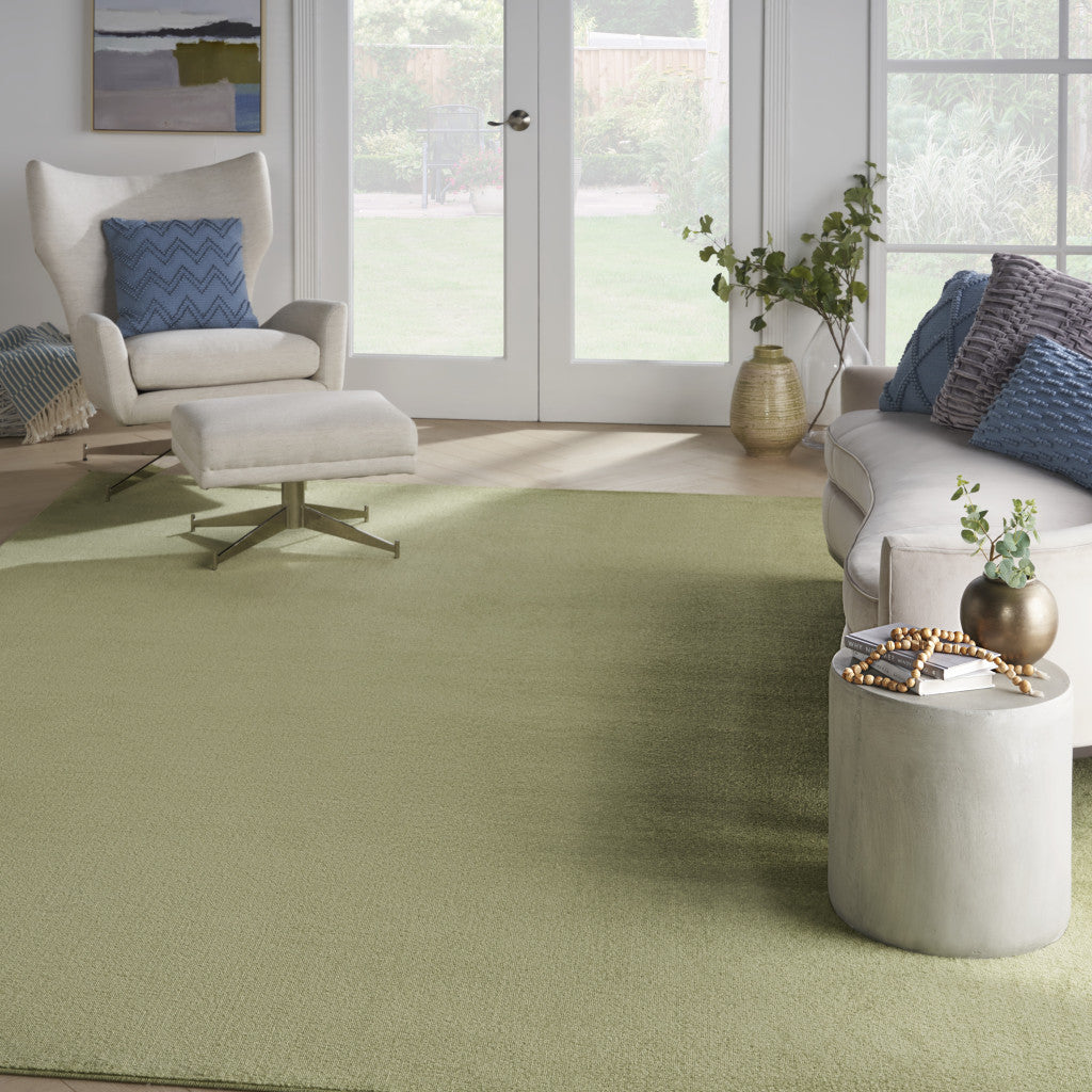 9' X 12' Green Non Skid Indoor Outdoor Area Rug