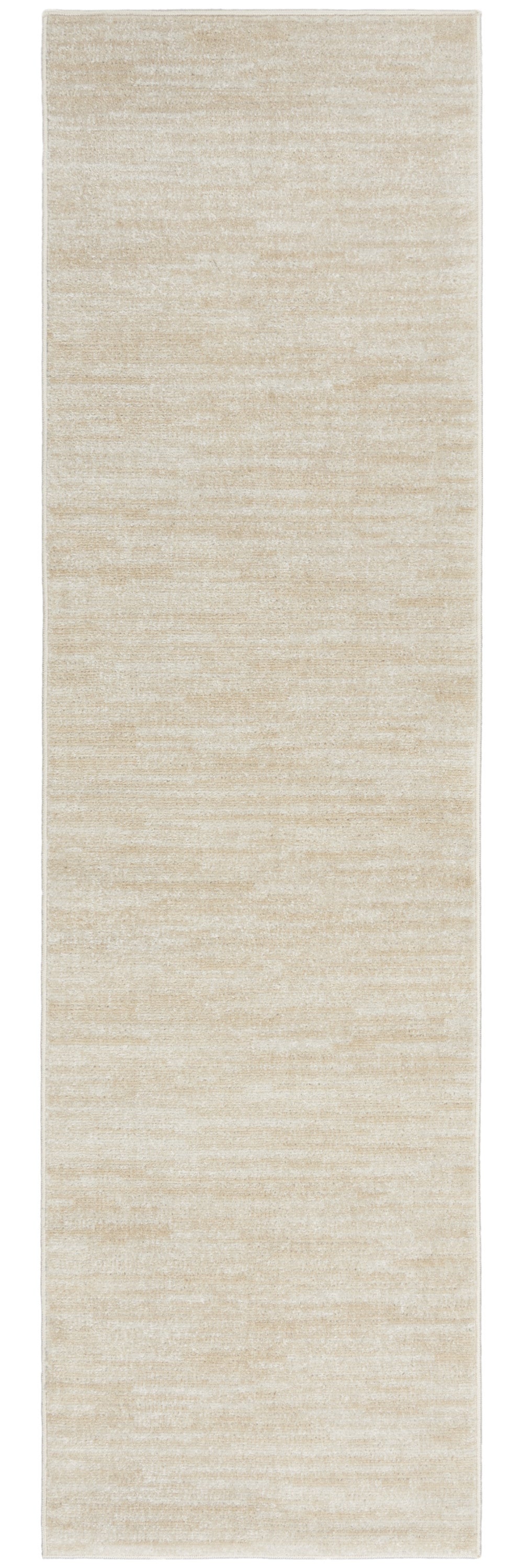 2' X 8' Ivory And Beige Non Skid Indoor Outdoor Runner Rug