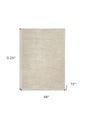 4' X 6' Ivory And Beige Non Skid Indoor Outdoor Area Rug