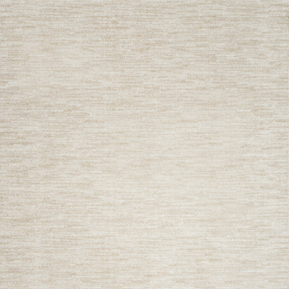 7' X 10' Ivory And Beige Non Skid Indoor Outdoor Area Rug