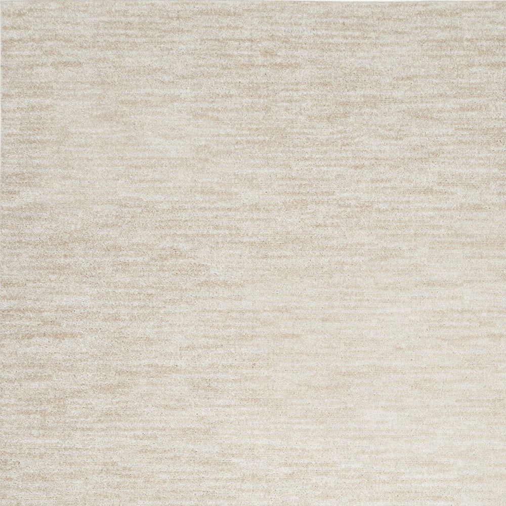 8' X 10' Ivory And Beige Non Skid Indoor Outdoor Area Rug