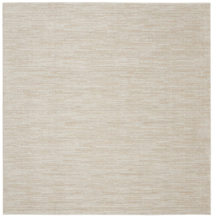 9' X 9' Ivory And Beige Square Non Skid Indoor Outdoor Area Rug