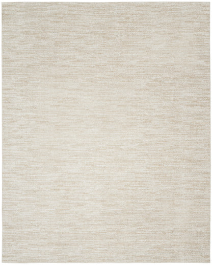 9' X 12' Ivory And Beige Non Skid Indoor Outdoor Area Rug