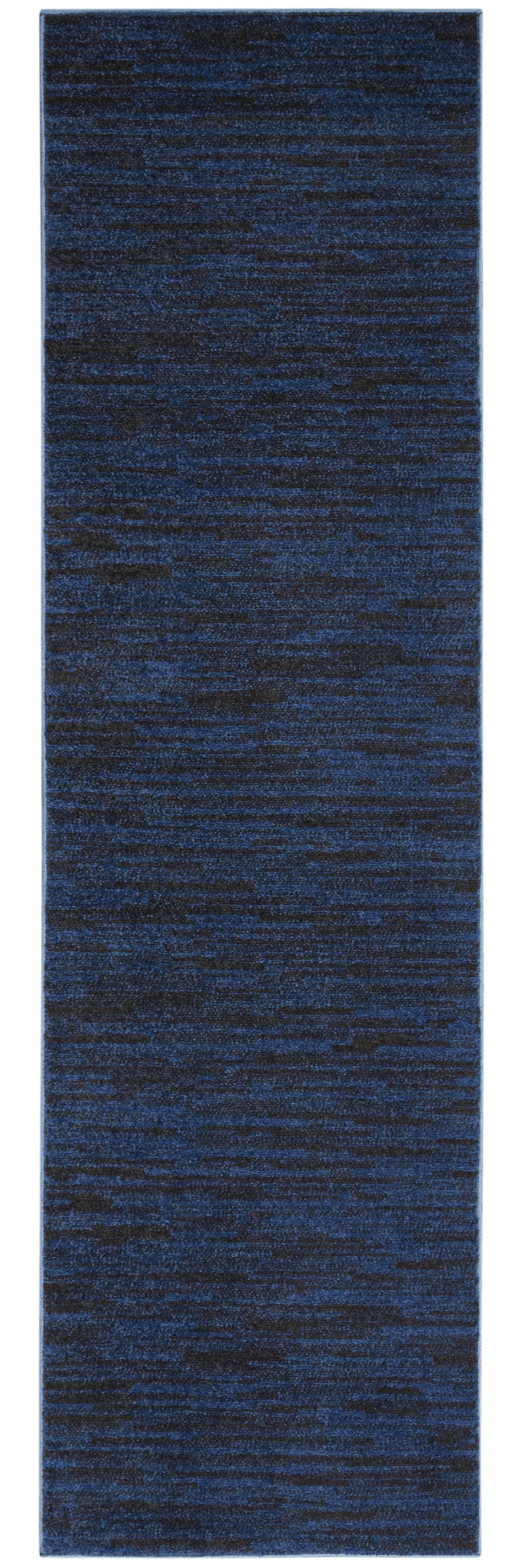 6' Midnight Blue Stain Resistant Indoor Outdoor Runner Rug