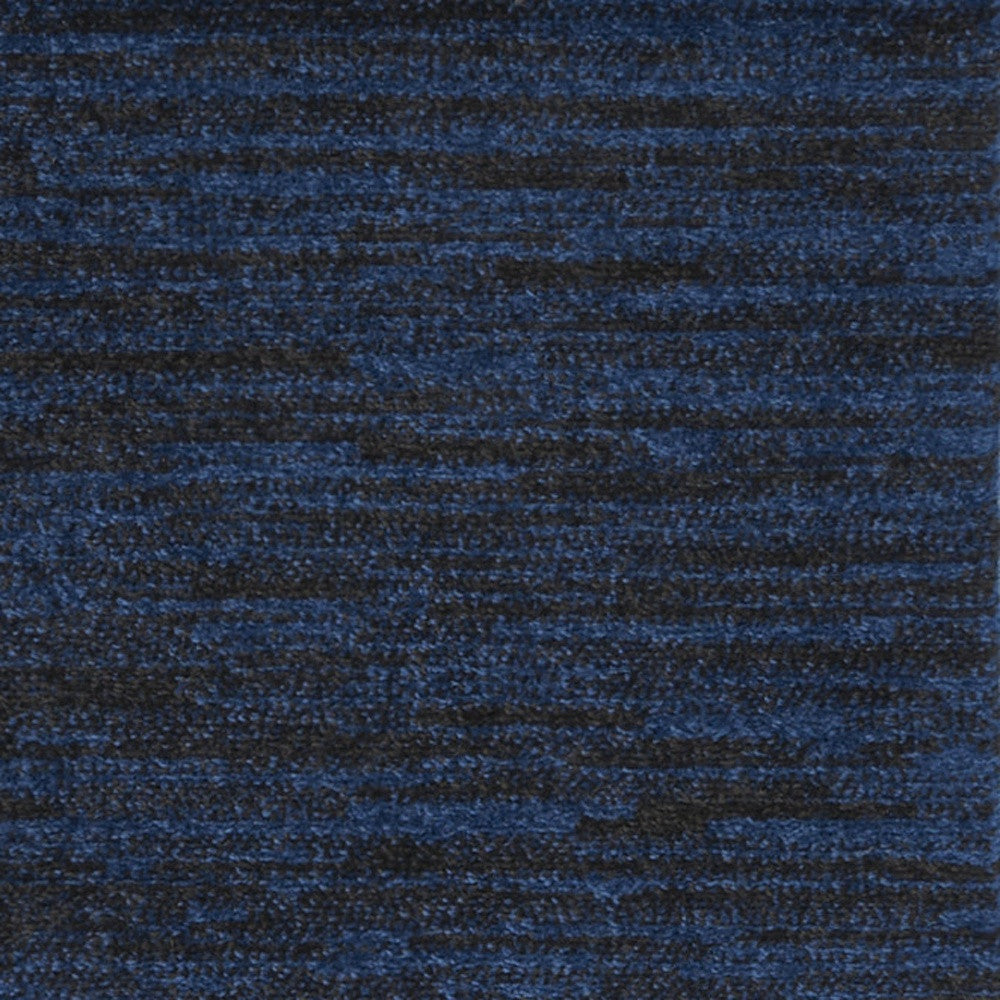 6' Midnight Blue Stain Resistant Indoor Outdoor Runner Rug