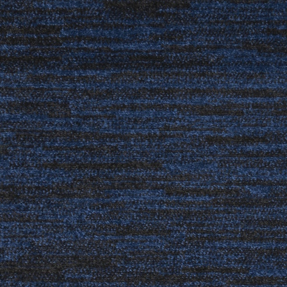 6' Midnight Blue Stain Resistant Indoor Outdoor Runner Rug