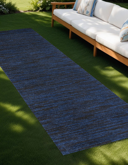 10' Midnight Blue Indoor Outdoor Runner Rug