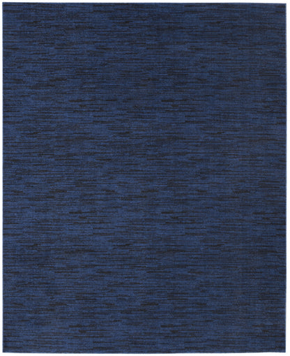 8' X 10' Midnight Blue Stain Resistant Indoor Outdoor Area Rug