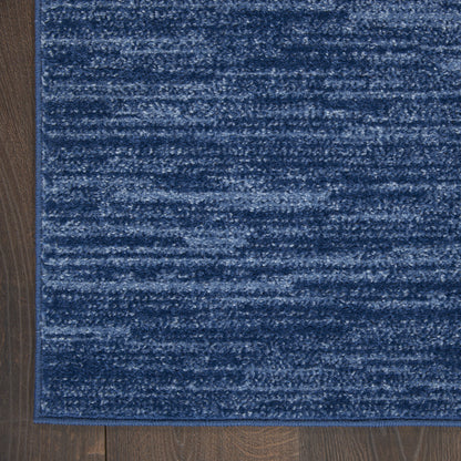 6' Blue Non Skid Indoor Outdoor Runner Rug