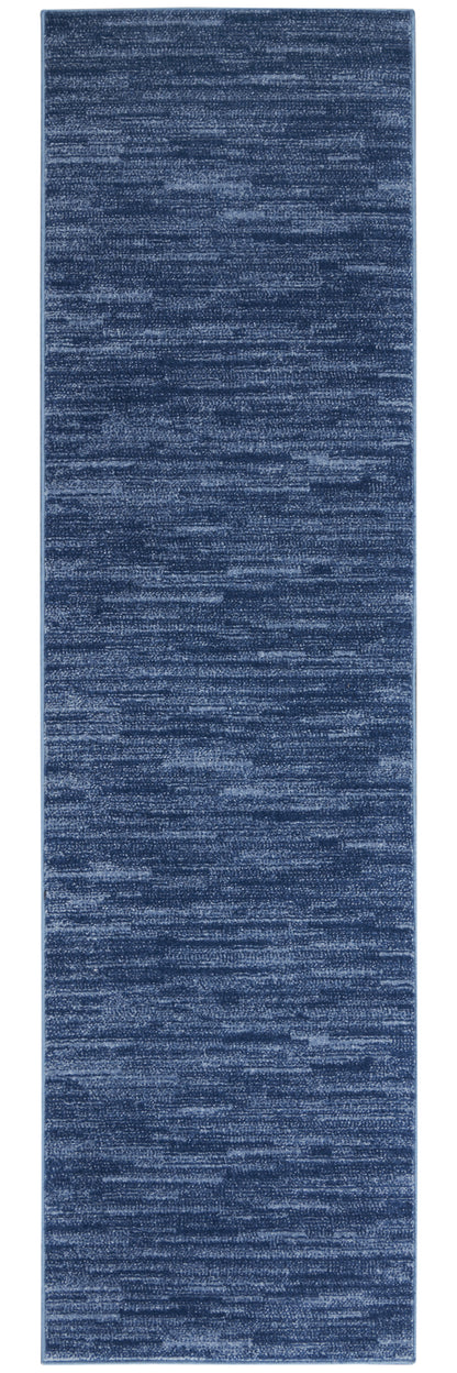 6' Blue Non Skid Indoor Outdoor Runner Rug