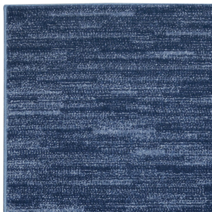 10' Blue Non Skid Indoor Outdoor Runner Rug