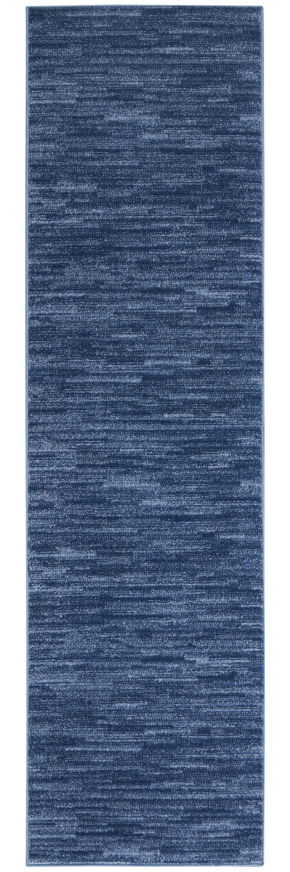 8' Blue Non Skid Indoor Outdoor Runner Rug