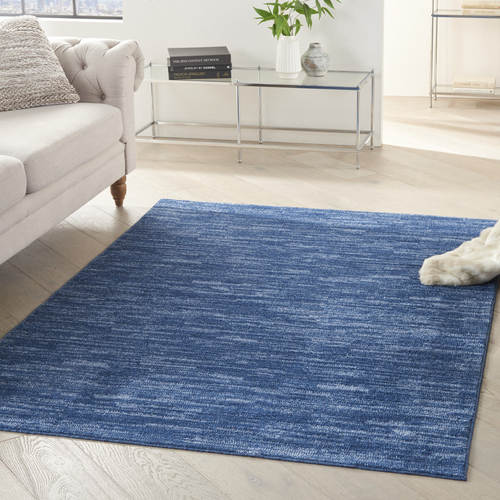 4' X 6' Blue Non Skid Indoor Outdoor Area Rug