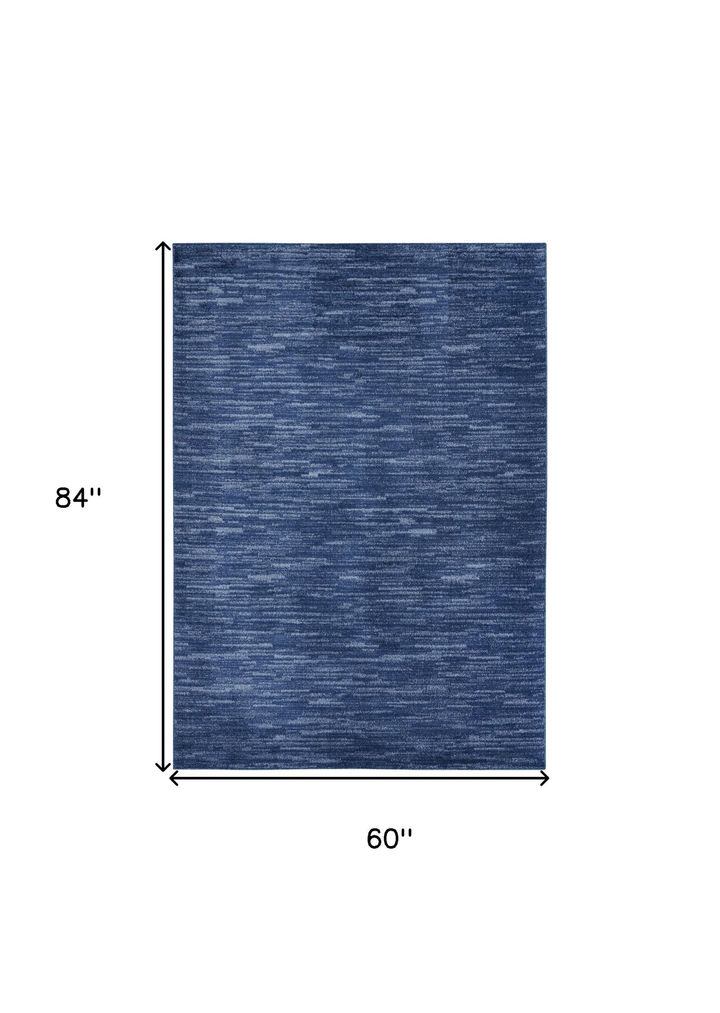 5' X 7' Blue Non Skid Indoor Outdoor Area Rug