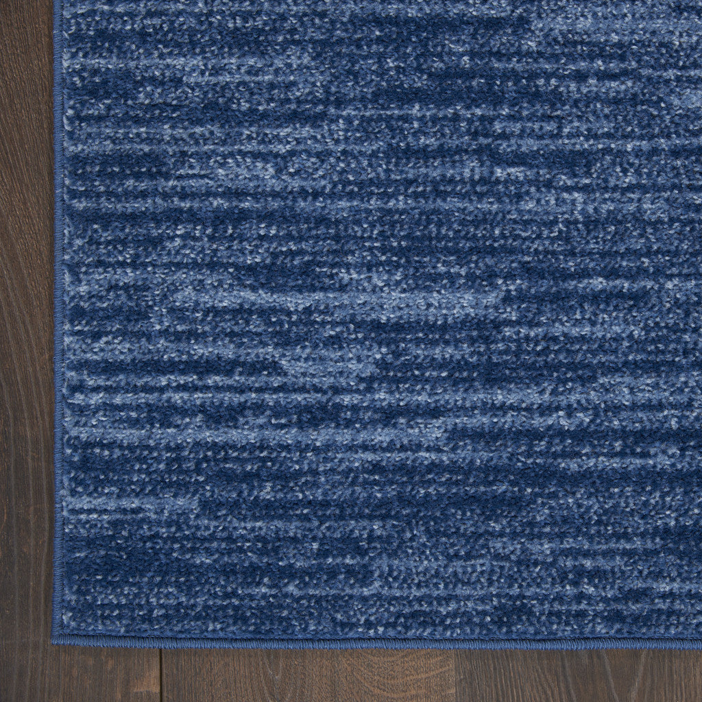 7' Square Blue Stain Resistant Indoor Outdoor Area Rug