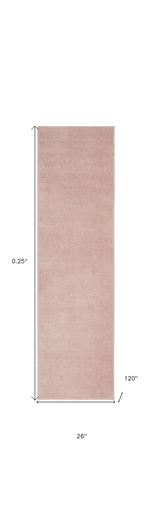 2' X 10' Pink Non Skid Indoor Outdoor Runner Rug