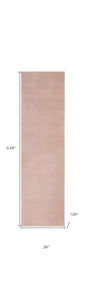 2' X 10' Pink Non Skid Indoor Outdoor Runner Rug