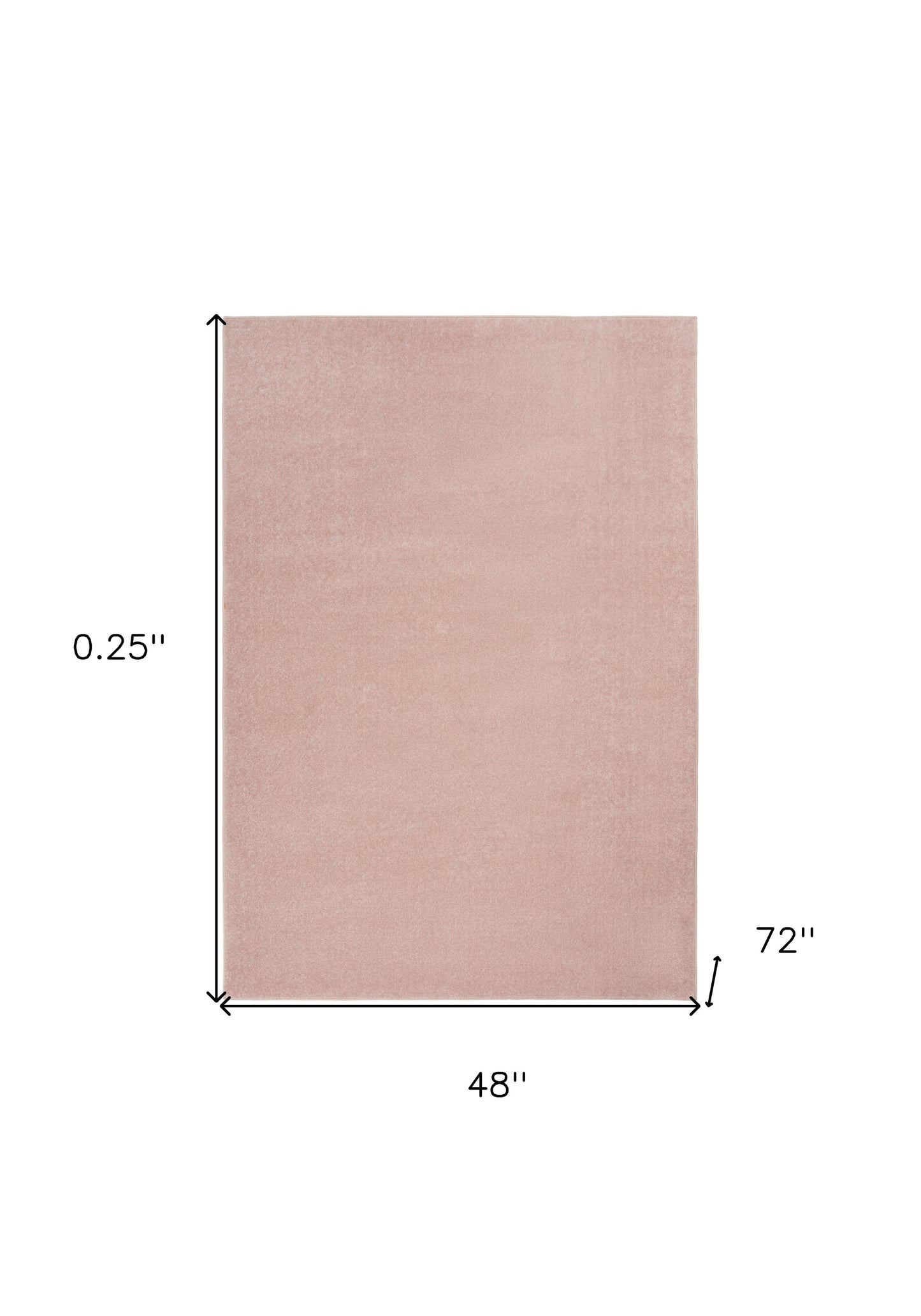 4' X 6' Pink Non Skid Indoor Outdoor Area Rug