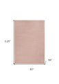 5' X 7' Pink Non Skid Indoor Outdoor Area Rug