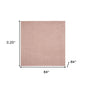 7' X 7' Pink Square Non Skid Indoor Outdoor Area Rug