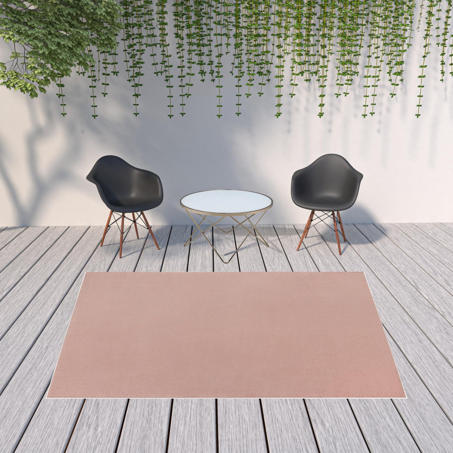 7' X 10' Pink Non Skid Indoor Outdoor Area Rug