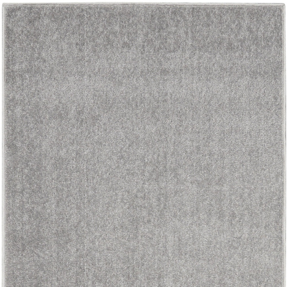 2' X 6' Silver Grey Non Skid Indoor Outdoor Runner Rug