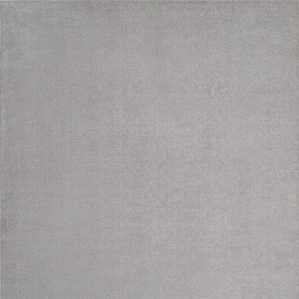 7' X 10' Silver Grey Non Skid Indoor Outdoor Area Rug