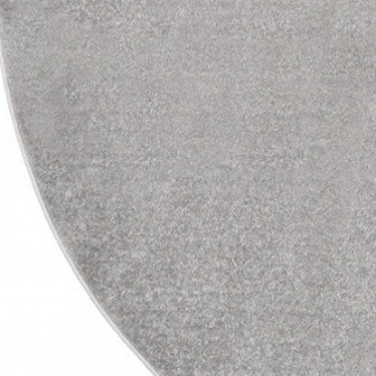 8' X 8' Silver Grey Round Non Skid Indoor Outdoor Area Rug