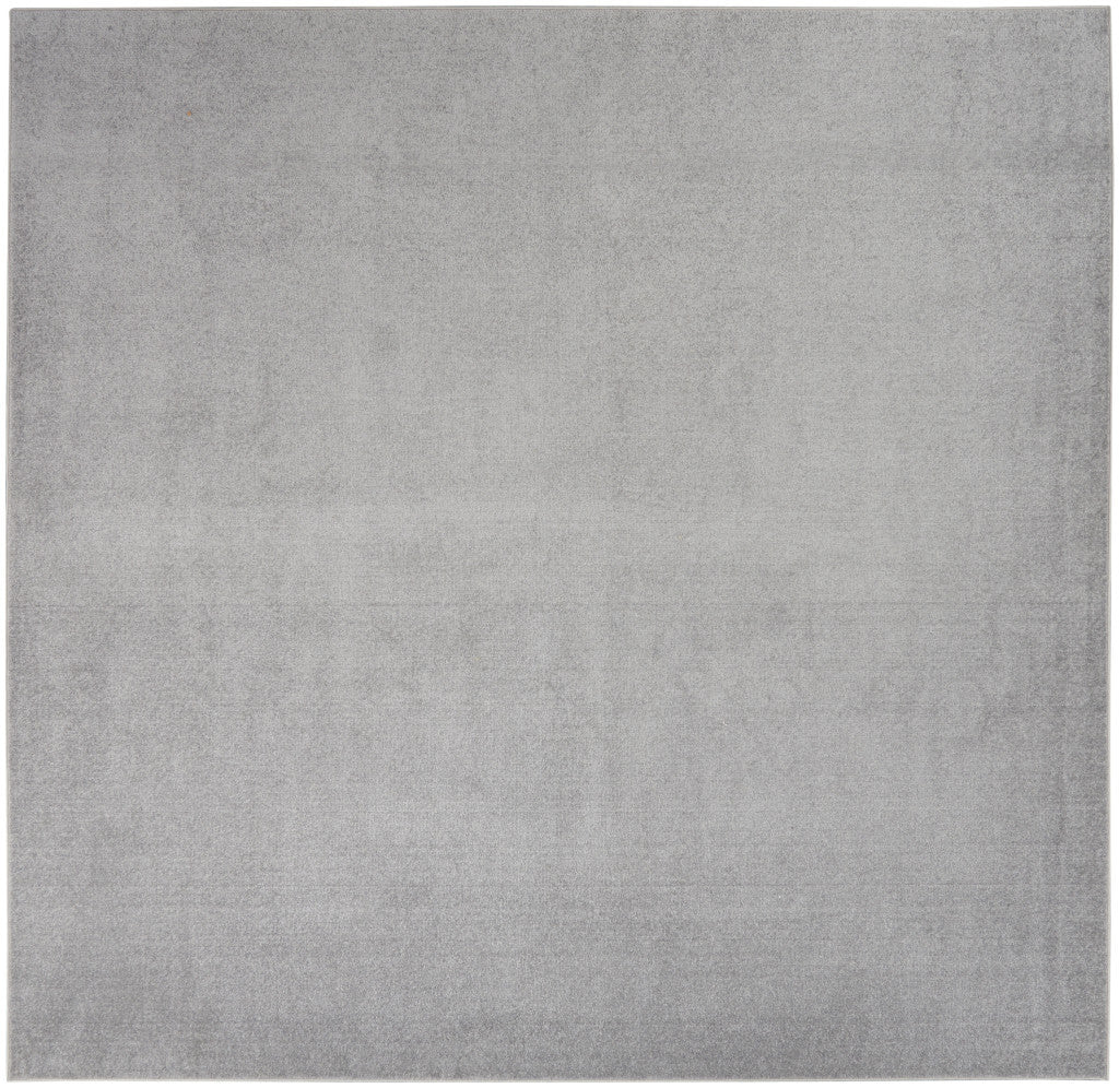 9' X 9' Silver Grey Square Non Skid Indoor Outdoor Area Rug