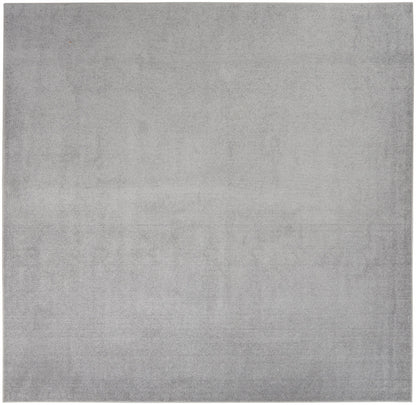 9' X 9' Silver Grey Square Non Skid Indoor Outdoor Area Rug