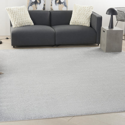 9' X 9' Silver Grey Square Non Skid Indoor Outdoor Area Rug