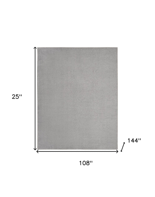 9' X 12' Silver Grey Non Skid Indoor Outdoor Area Rug