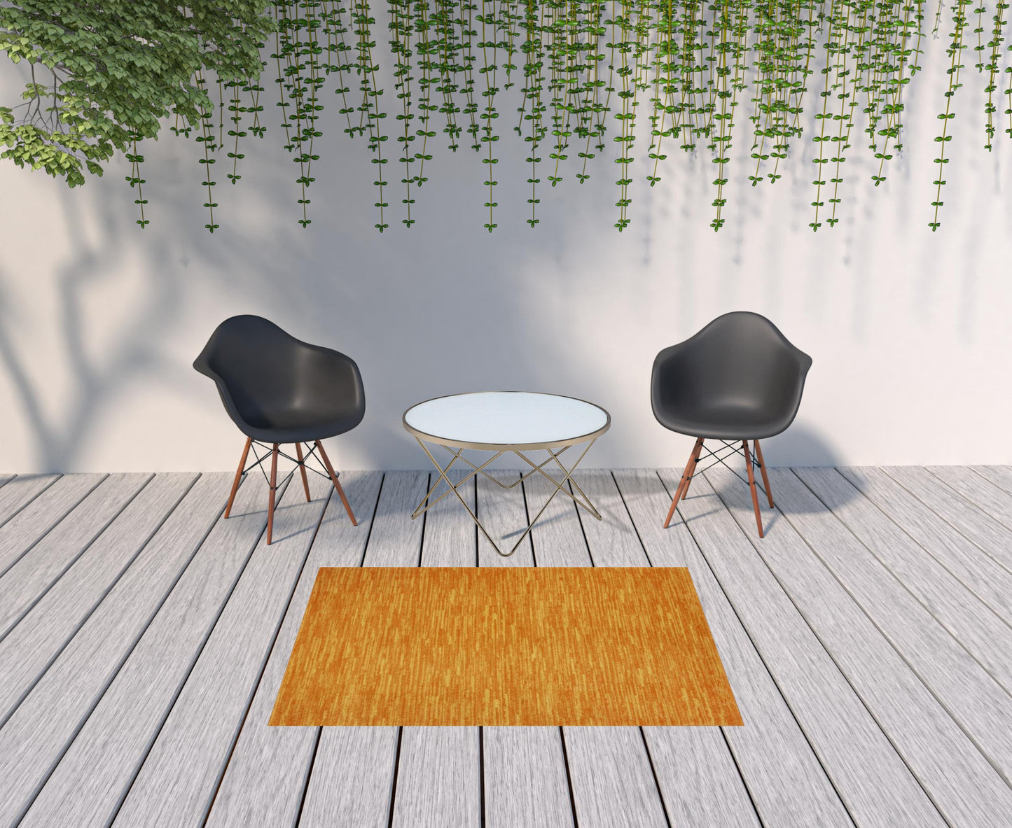 4' X 6' Sunburst Non Skid Indoor Outdoor Area Rug