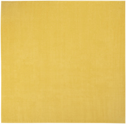 9' X 9' Yellow Square Non Skid Indoor Outdoor Area Rug