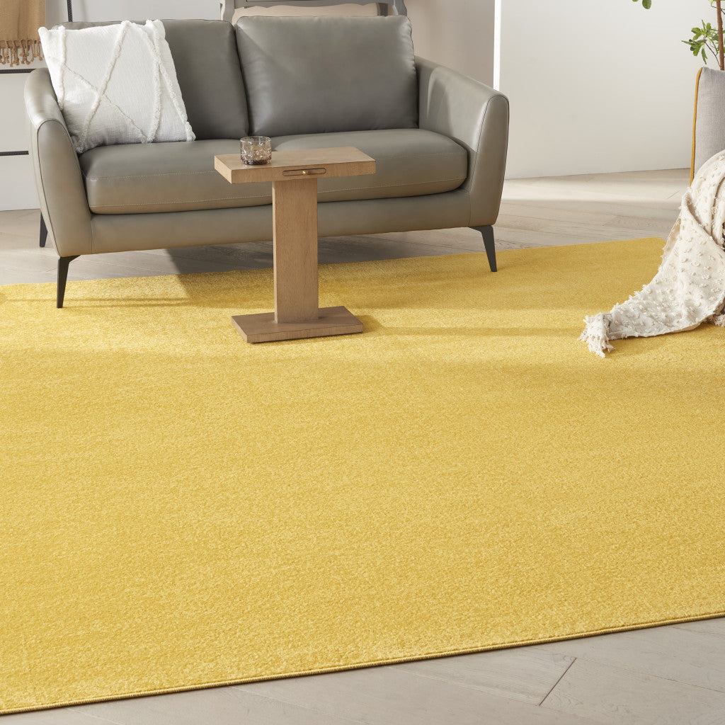 9' X 9' Yellow Square Non Skid Indoor Outdoor Area Rug