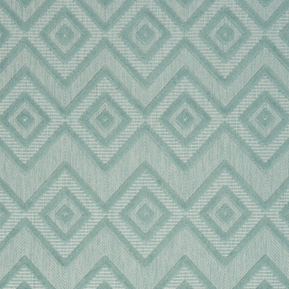 6' X 9' Aqua And Teal Argyle Indoor Outdoor Area Rug