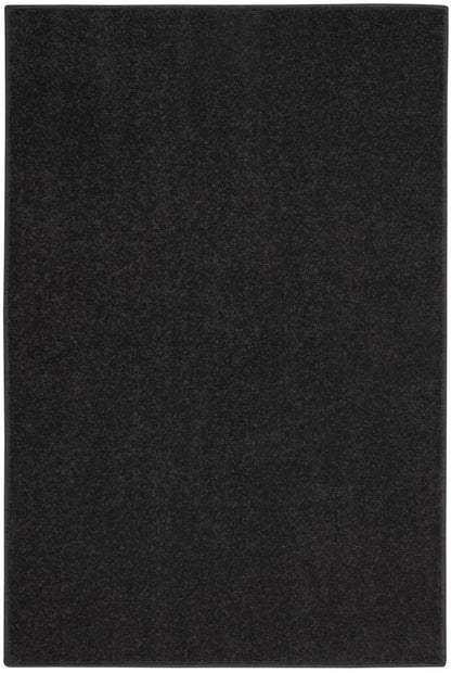 2' X 4' Black Non Skid Indoor Outdoor Runner Rug