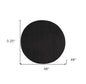 4' X 4' Black Round Non Skid Indoor Outdoor Area Rug