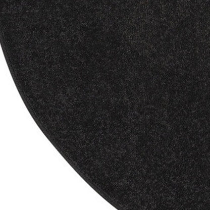 4' X 4' Black Round Non Skid Indoor Outdoor Area Rug