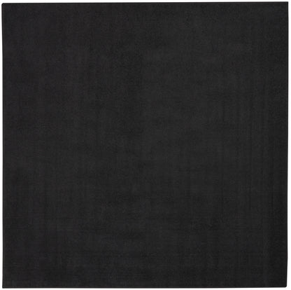 5' X 5' Black Square Non Skid Indoor Outdoor Area Rug