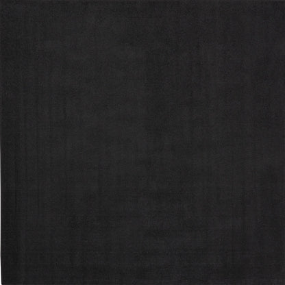 5' X 5' Black Square Non Skid Indoor Outdoor Area Rug