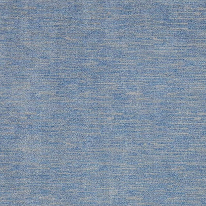 9' X 12' Blue And Grey Striped Non Skid Indoor Outdoor Area Rug