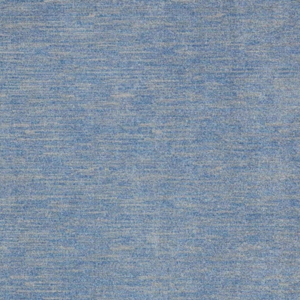 9' X 12' Blue And Grey Striped Non Skid Indoor Outdoor Area Rug