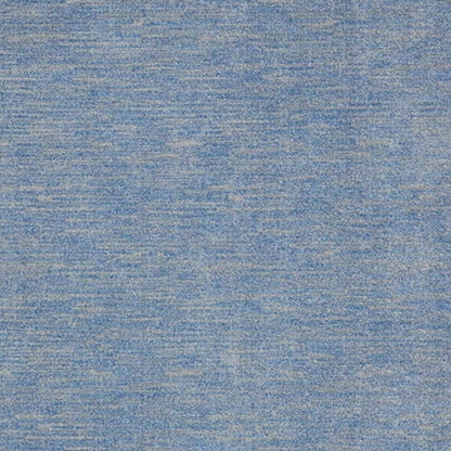 9' X 12' Blue And Grey Striped Non Skid Indoor Outdoor Area Rug