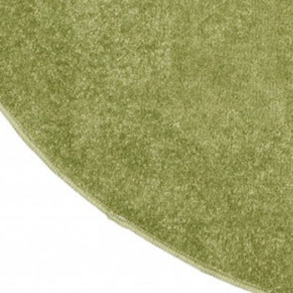 4' X 4' Green Round Non Skid Indoor Outdoor Area Rug