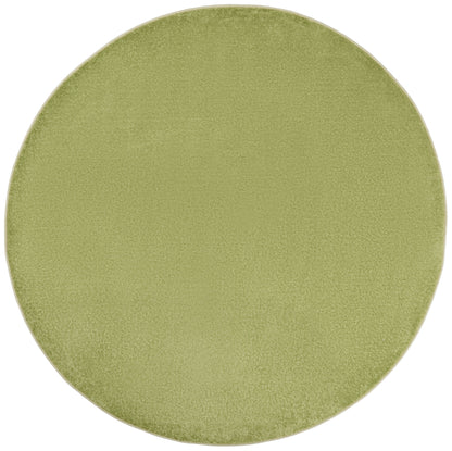 6' X 6' Green Round Non Skid Indoor Outdoor Area Rug