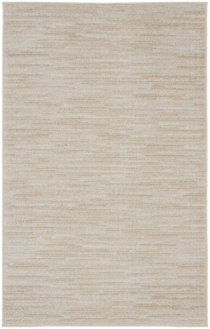 3' X 5' Ivory And Beige Non Skid Indoor Outdoor Area Rug