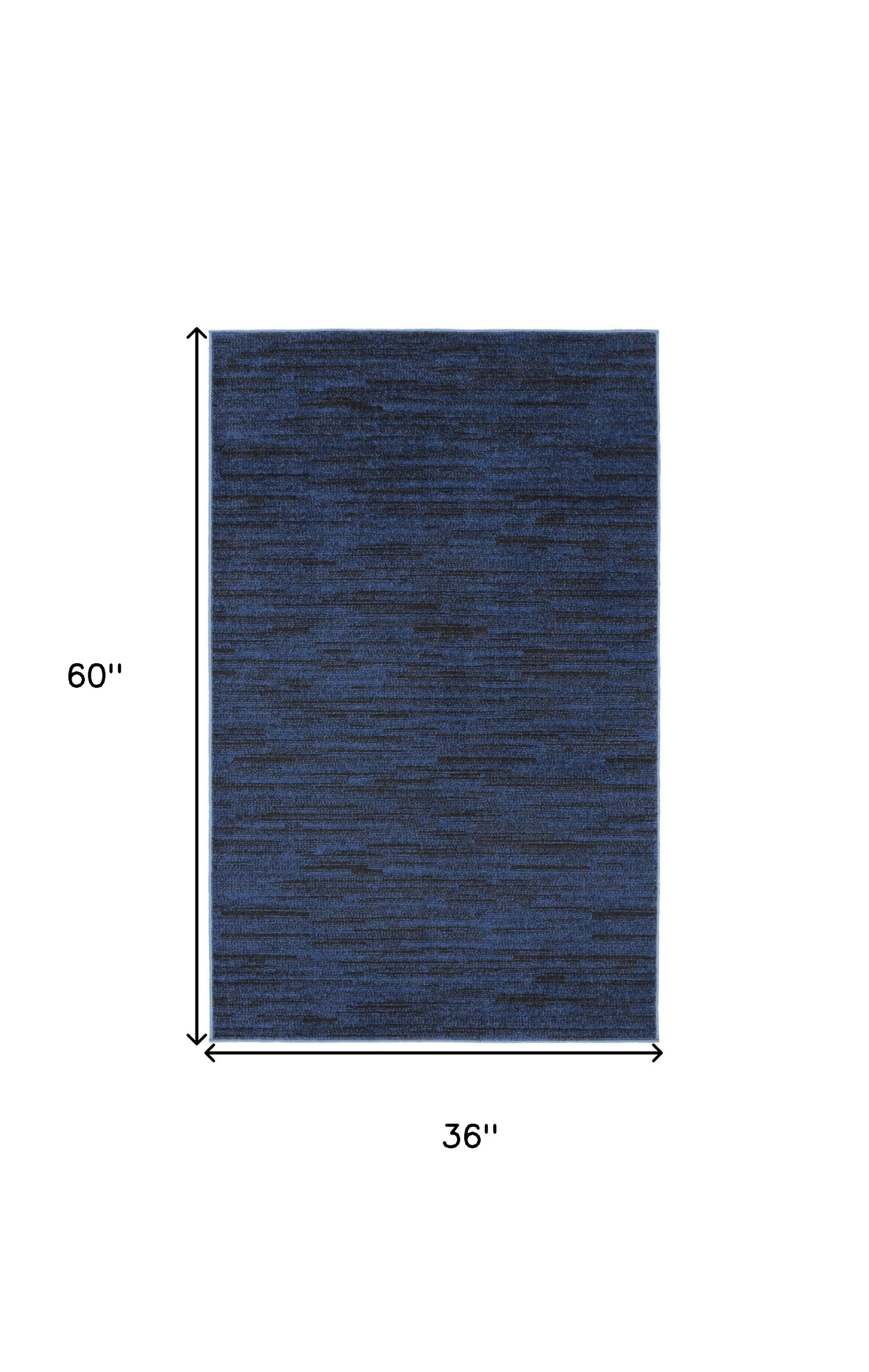 3' X 5' Midnight Blue Non Skid Indoor Outdoor Area Rug